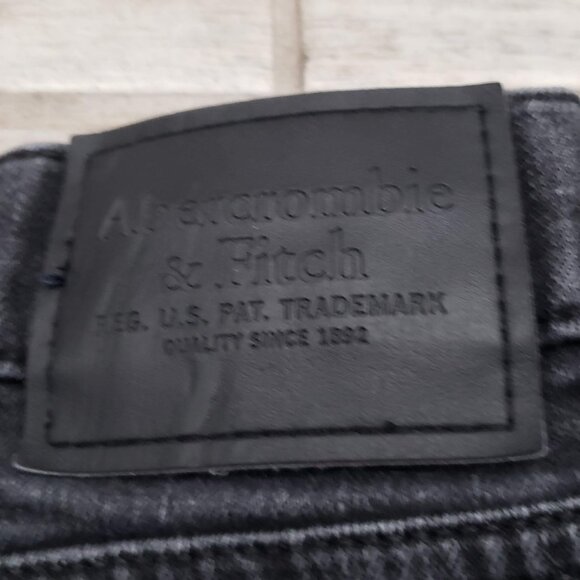 Abercrombie & Fitch Jeans Men's Athletic Skinny Stretch Open Knee Charcoal 32x34 - Picture 6 of 9